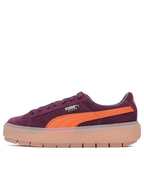 (WMNS) PUMA Suede Platform Trace 'Winetasting Flame' 367057-01