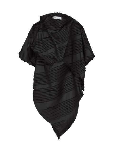 ISSEY MIYAKE Cotton blend Jacquard tops IM82FJ538 black 2