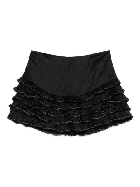 ruffled-detail shorts