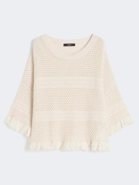 Cotton yarn oversize jumper - ECRU