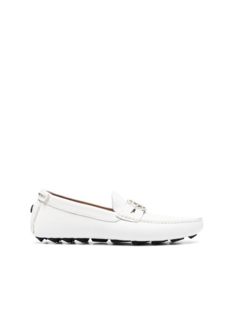 logo moccasin loafers