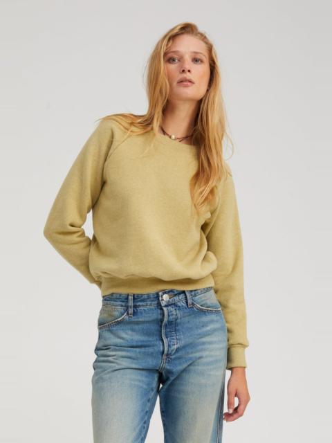 PISTACHIO MELANGE SHRUNKEN RAGLAN SWEATSHIRT