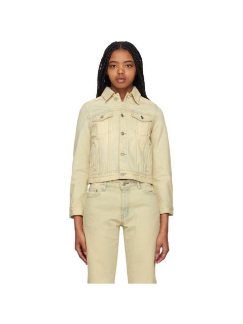 Beige Faded Denim Jacket