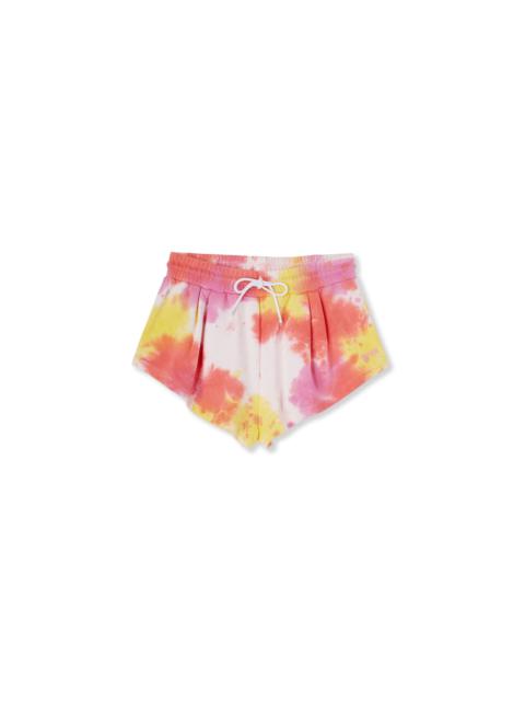 Tie-dye sweatshirt fleece shorts