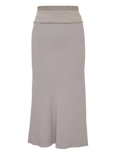 Calf Bias midi skirt