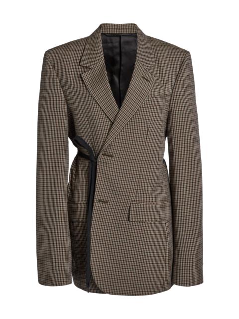 Wrap Tailored Jacket brown