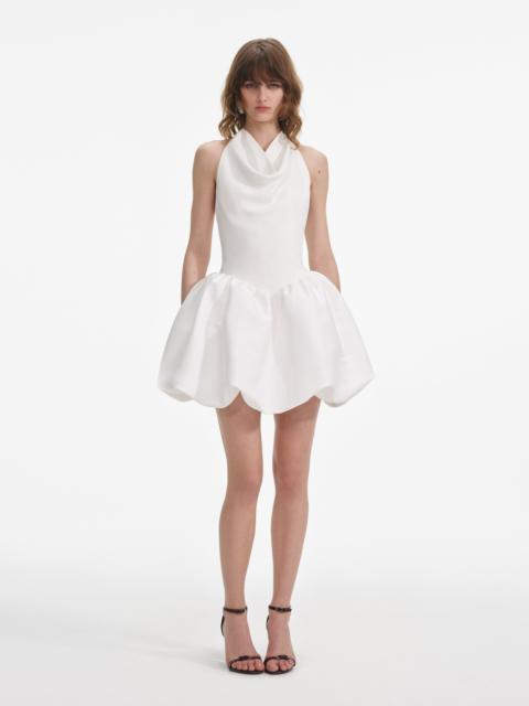 White Halter Neck Mini Dress