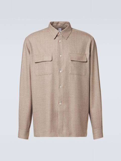 Herringbone wool shirt