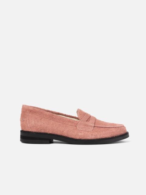 Wilde Hairy Pink Suede Penny Loafer - Women's