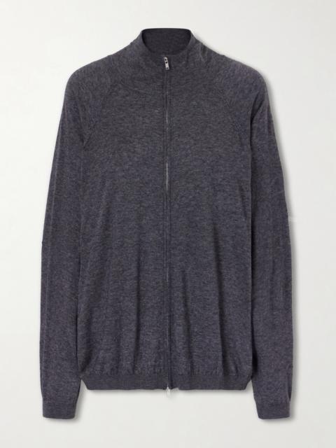 Baxe Knitted Wool-blend Zip-up Cardigan
