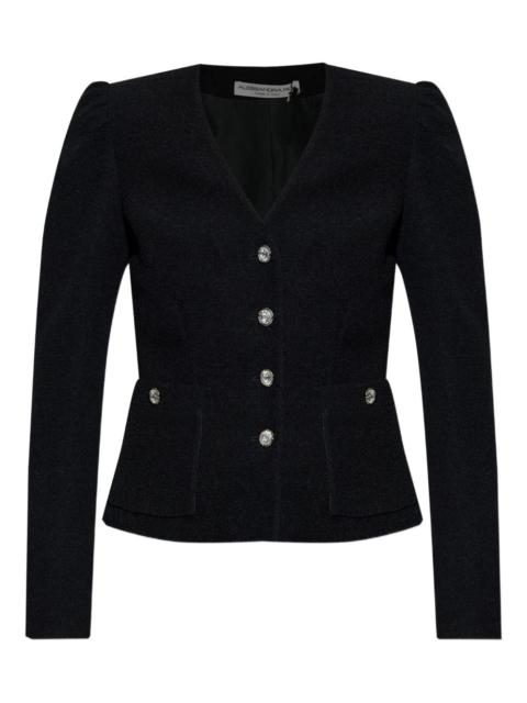 v-neck fitted jacket