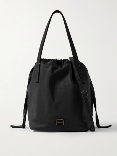 Rory Leather-trimmed Shell Bucket Bag