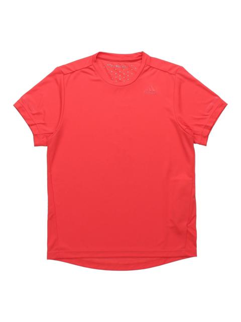 adidas Running Training Sports Round Neck Short Sleeve Red EI6397