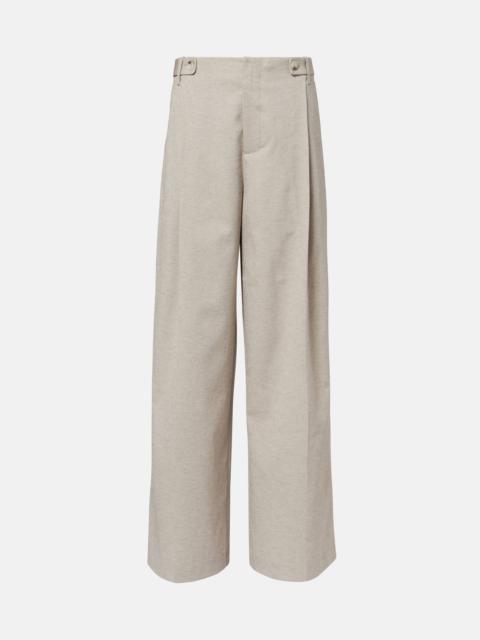 Leone mid-rise wide-leg pants
