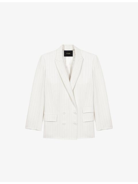 Relaxed-Fit Double-Breasted Lyocell-Blend Blazer