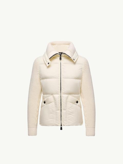 Padded Wool Zip-Up Cardigan