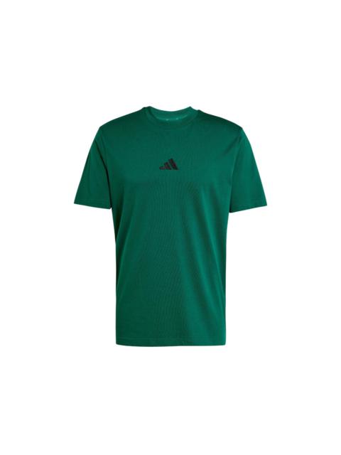adidas Essentials Small Logo Single Jersey T-Shirt Collegiate Green/Black