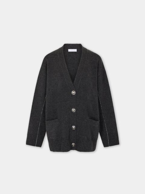 KNITTED CARDIGAN IN WOOL AND CASHMERE