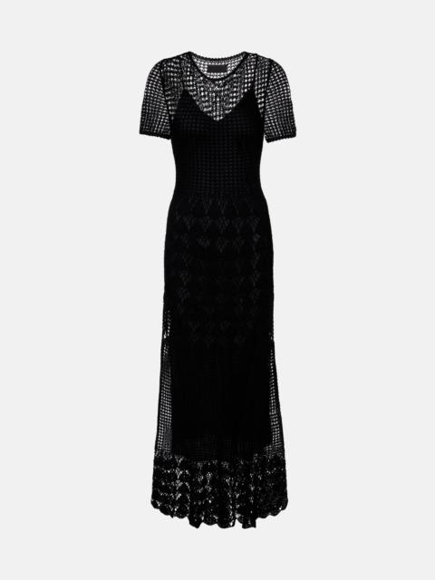Yoko crochet cotton midi dress