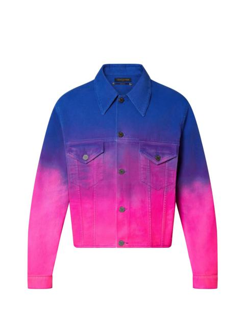 Cropped Gradient Denim Jacket