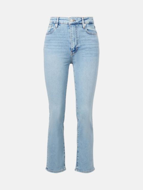 Pencil Crop high-rise straight jeans