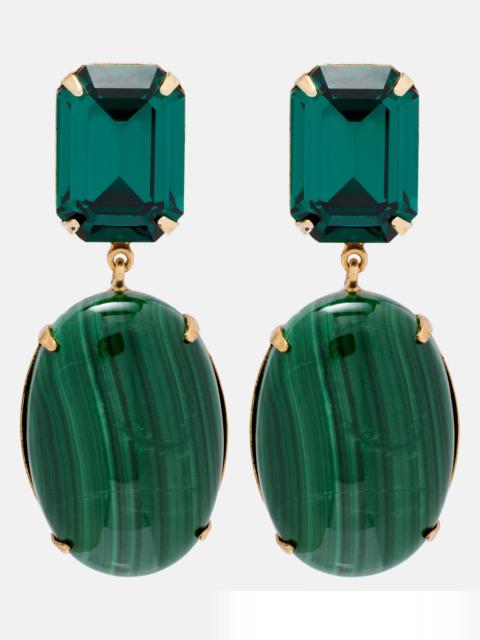 Xiomara 18kt gold-plated drop earrings