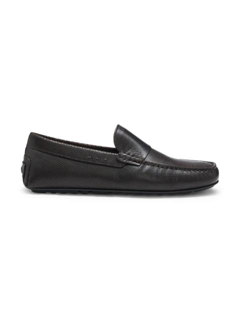 DRIVER-SOLE MOCCASINS IN PRINTED LEATHER