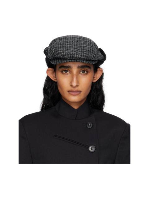 Black & Gray Harris Tweed Bicycle Foldable Cap