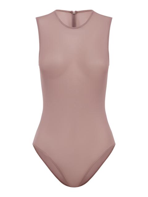 Sleeveless Mesh Bodysuit taupe