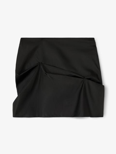 BLACK NYLON MINI SKIRT