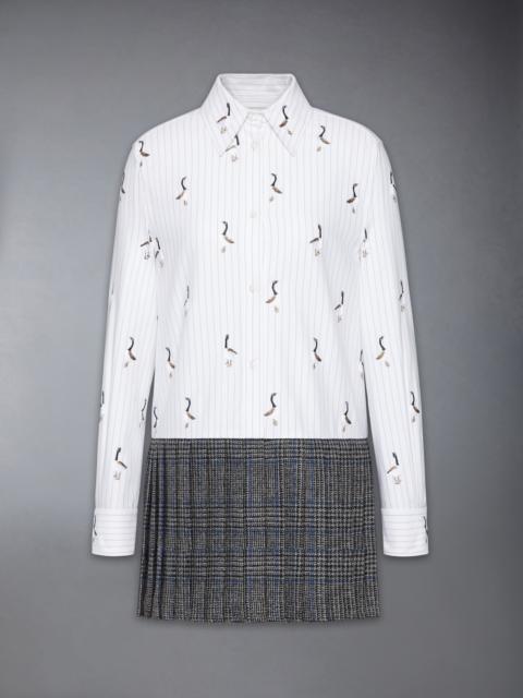 PLEATED BOTTOM GOOSE SHIRTDRESS