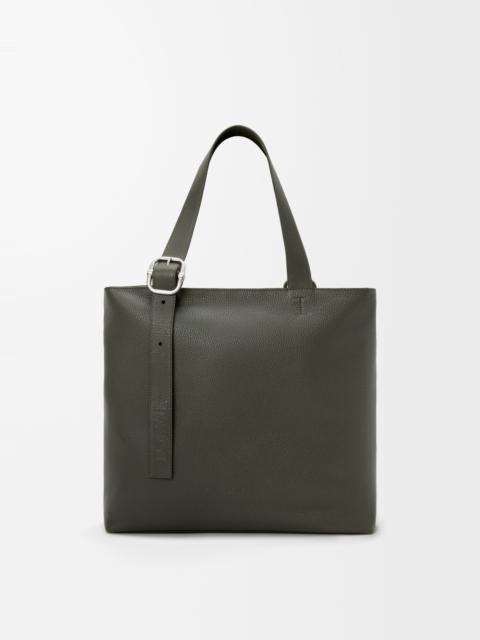 Loop zipped tote in supple grained calfskin