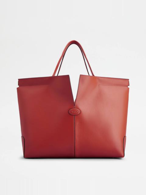 TOD'S DI BAG FOLIO IN LEATHER MEDIUM - RED