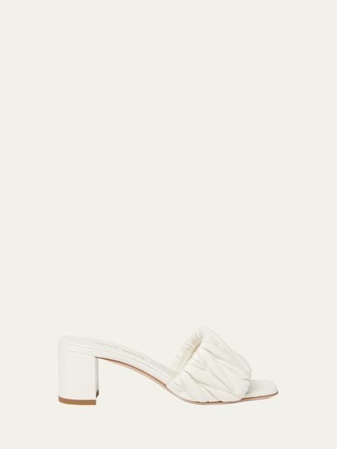 Quilted Leather Mule Sandals