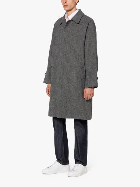BELFORD LIGHT GREY WOOL BALMACAAN COAT