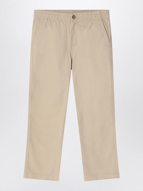 Beige khaki cotton trousers