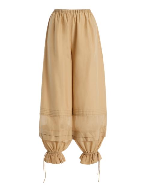 Exclusive Pearl Cotton-Silk Balloon Pants neutral