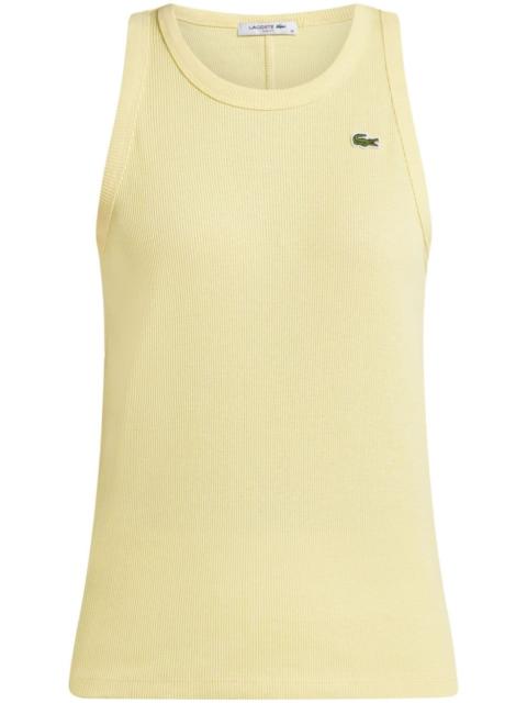logo-appliquÃ© ribbed tank top