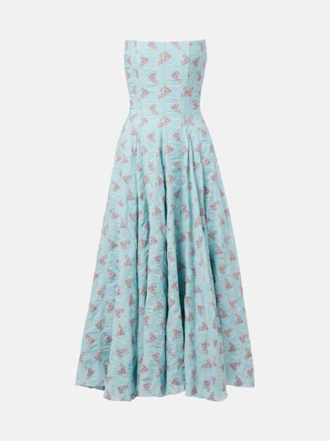 Rousseau floral cotton-blend midi dress