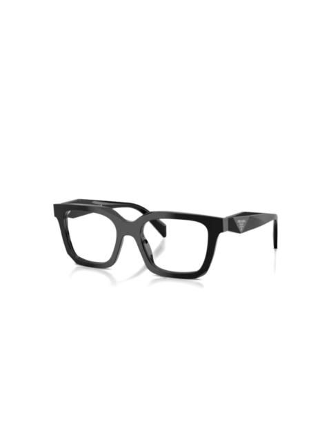 geometric-frame glasses