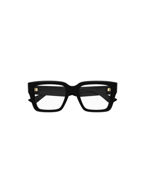 RECTANGULAR SQUARE EYEGLASSES (SHINY BLACK)