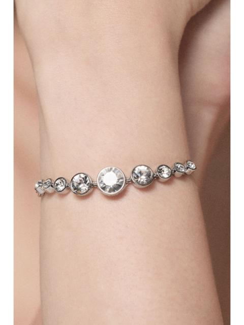 Silver Tone Crystal Flow Bracelet