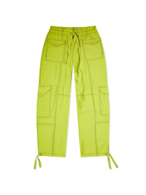 GANNI High Waist Cargo Pocket Pant