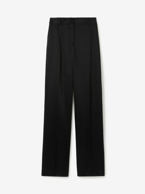 Satin Wide-leg Trousers