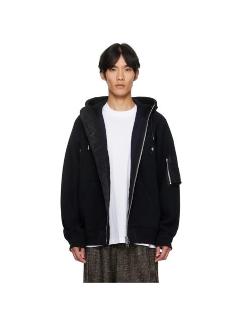 Black Sponge Sweat Hoodie