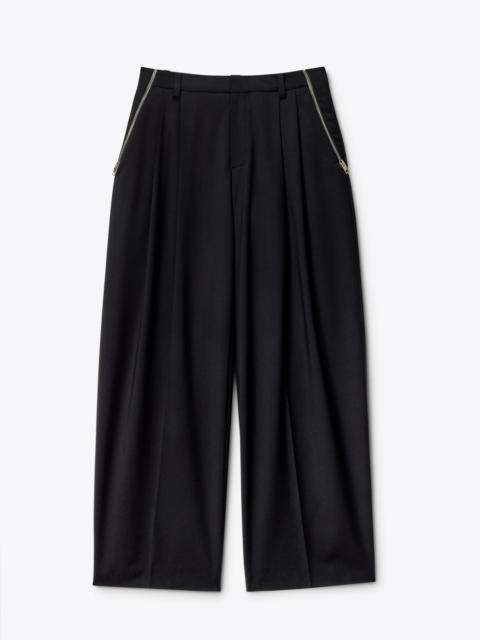 Side Zipper Mid-Rise Tailored Pant