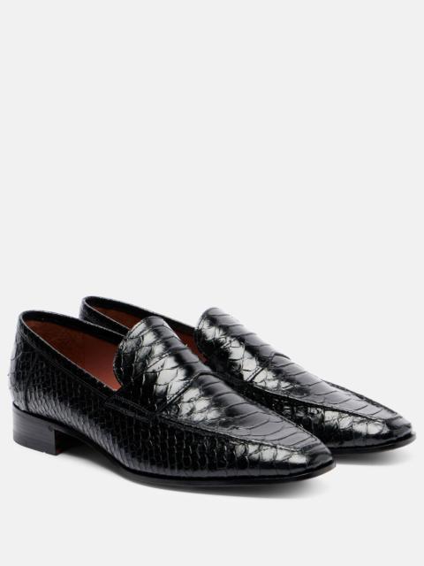 Vincent croc-effect leather loafers