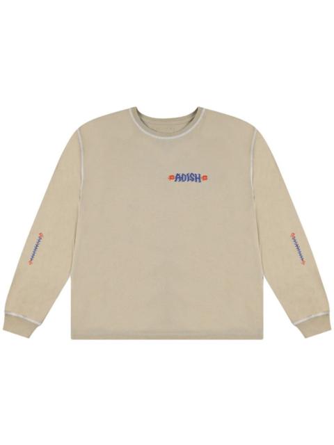 Tatreez Logo Contrast Stitched Long Sleeve Shirt 'Beige'