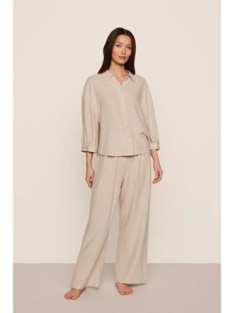 Linen Blend Relaxed Quarter Sleeve Top