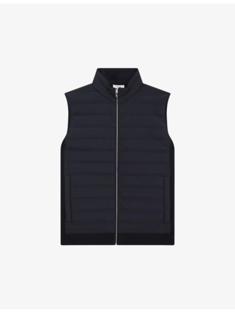 William padded PU and knitted gilet